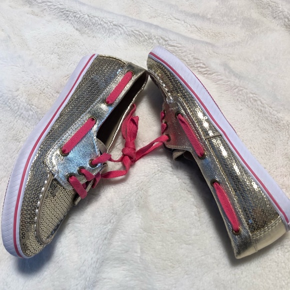 🆕Girl’s Sperry Gold Top Sider Boat Shoes - Picture 5 of 6